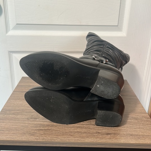 DAVID TATE WOMEN KNEE HIGHT BLACK LEATHER BOOTS IN SIZE 6WW - Picture 7 of 8